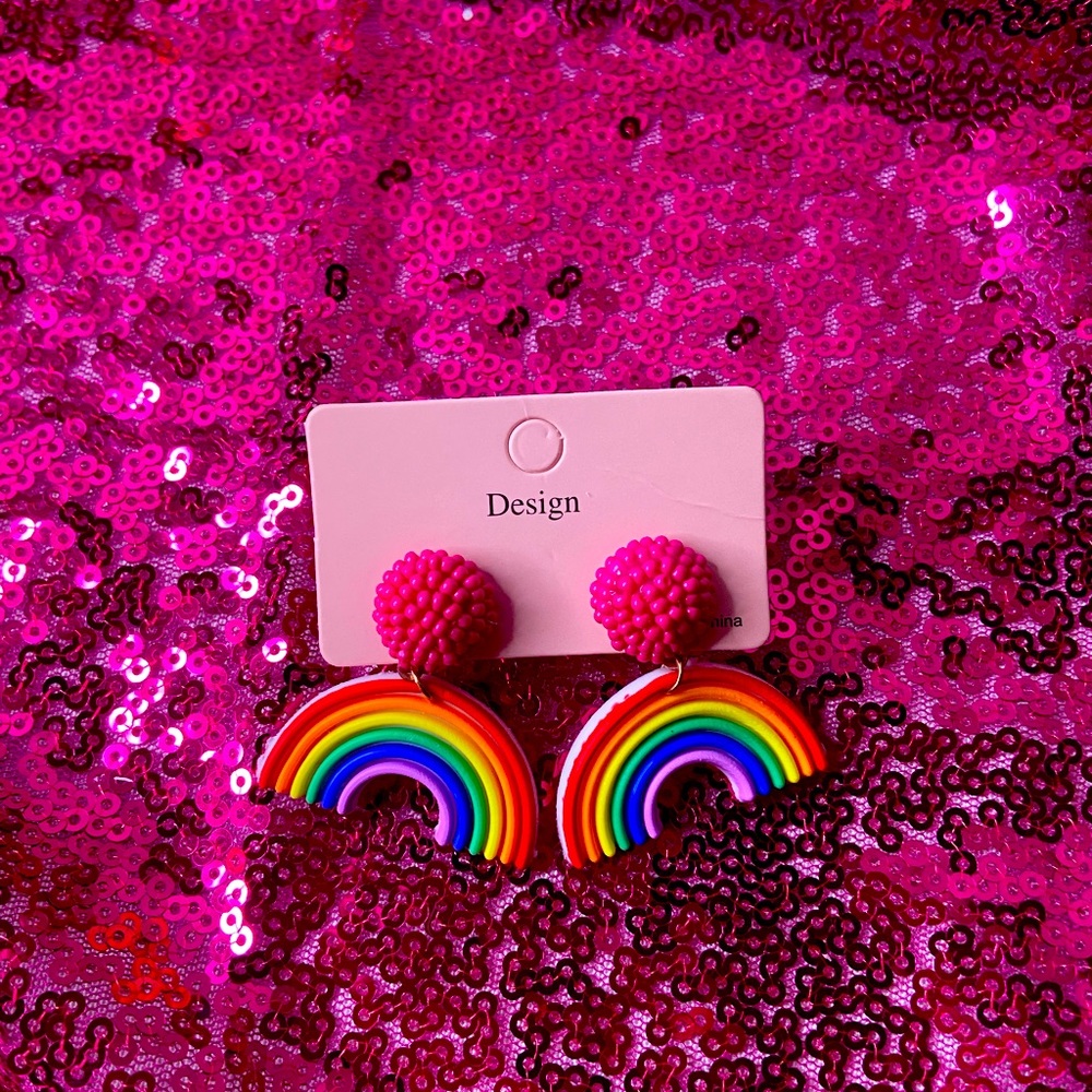 Boutique rainbow earrings (new)